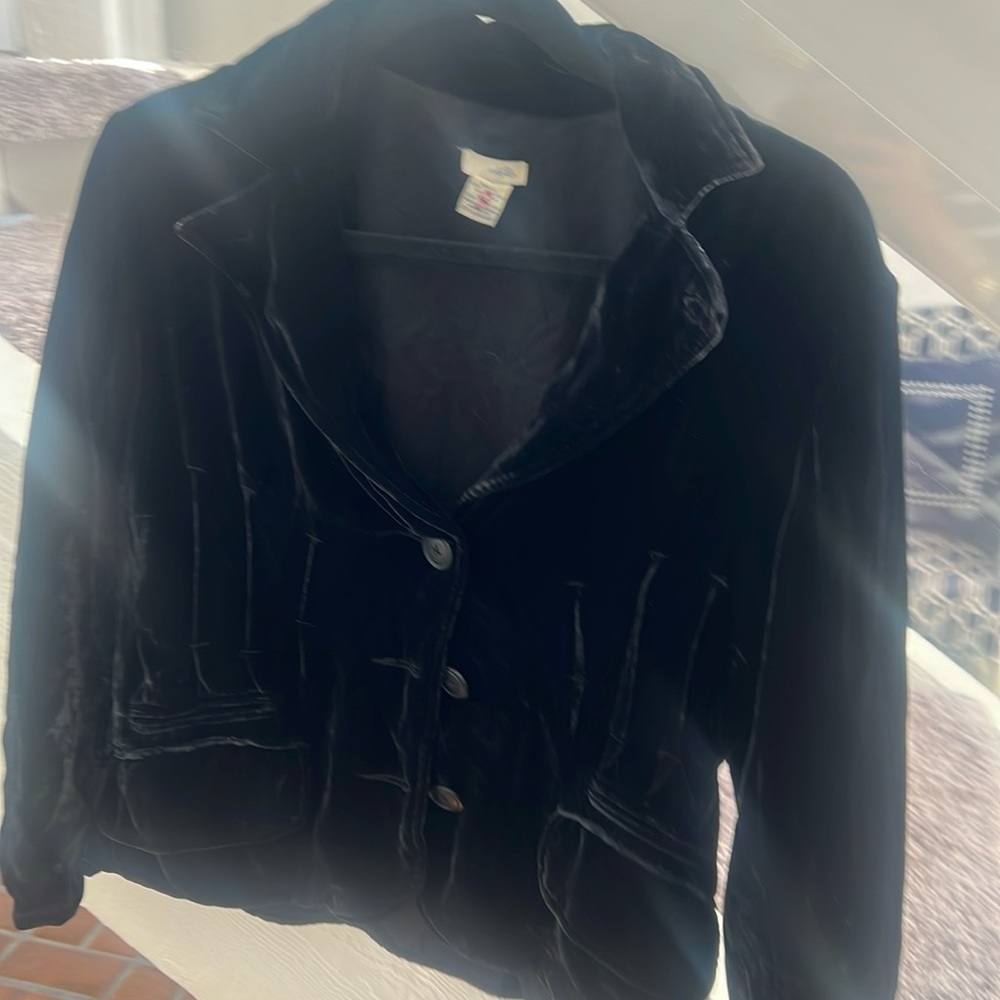 Odille Black Velvet Blazer Jacket